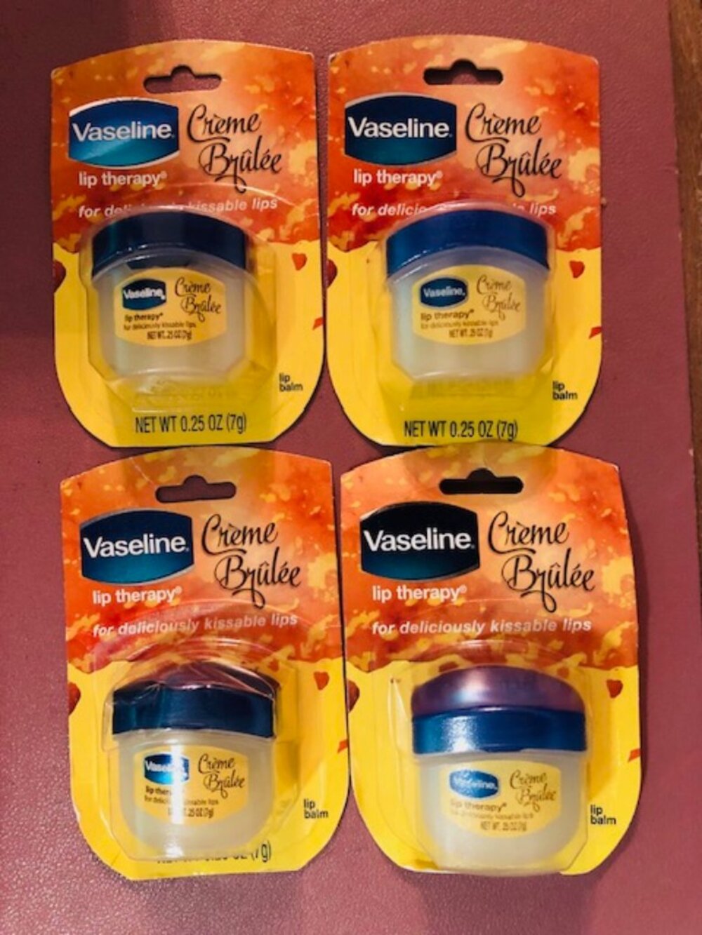4 - Vaseline Lip Therapy Creme Brulee - 0.25oz Jar